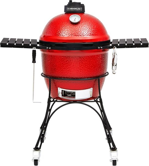 Kamado Joe Classic I KJ23RH Charcoal Smoker BBQ – Red